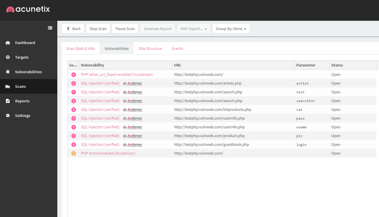 SQL injections
